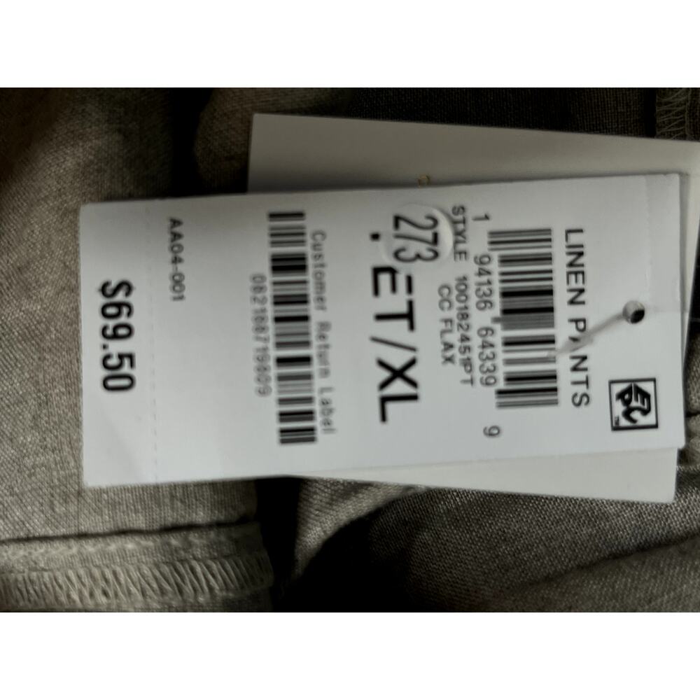 Charter Club Luxury womens size PXL pants Linen cropped Cruises, minimalist - Picture 7 of 9